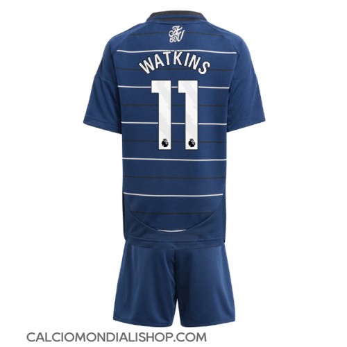 Maglie da calcio Aston Villa Ollie Watkins #11 Terza Maglia Bambino 2024-25 Manica Corta (+ Pantaloni corti)